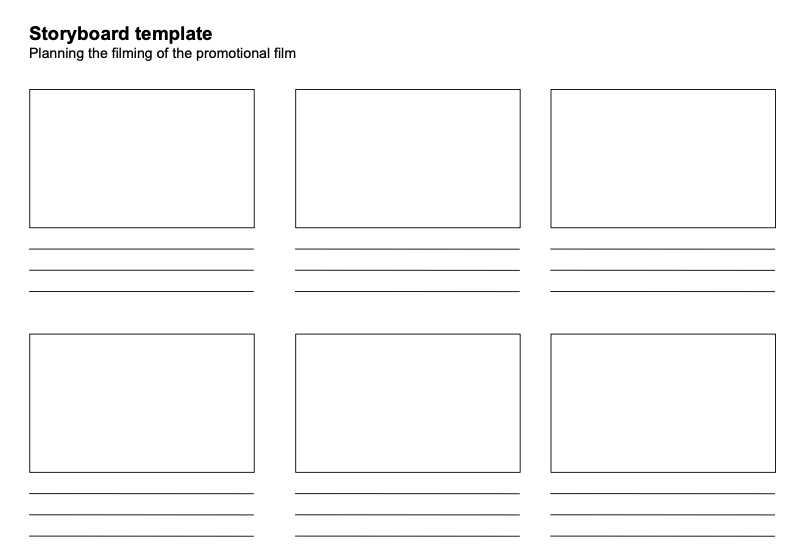 2D/3D Animation Storyboard Template
